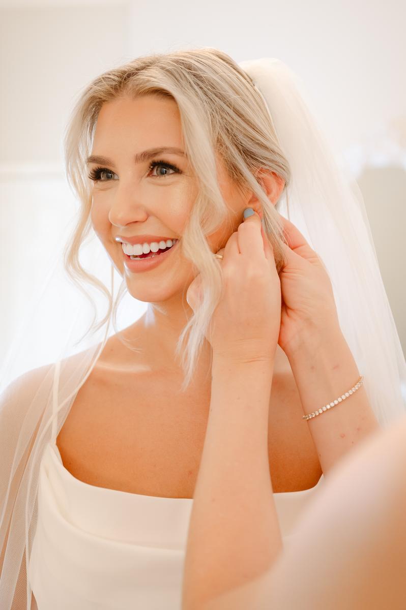 Bride getting ready